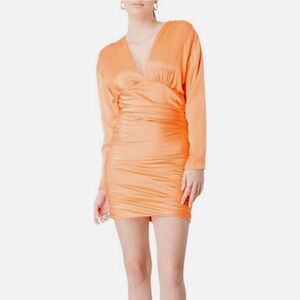 Bardot Orange Long Sleeve Mini Dress